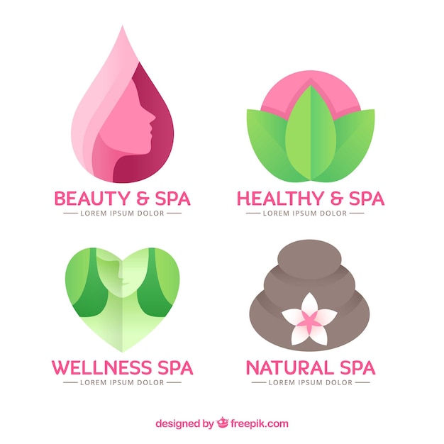 Download Free Collection Of Nice Logos For Spa Free Vector Use our free logo maker to create a logo and build your brand. Put your logo on business cards, promotional products, or your website for brand visibility.