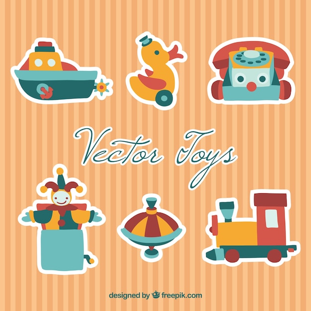 Collection of cute retro toys