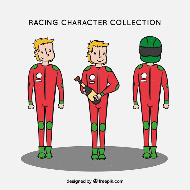 Collection of f1 racing characters