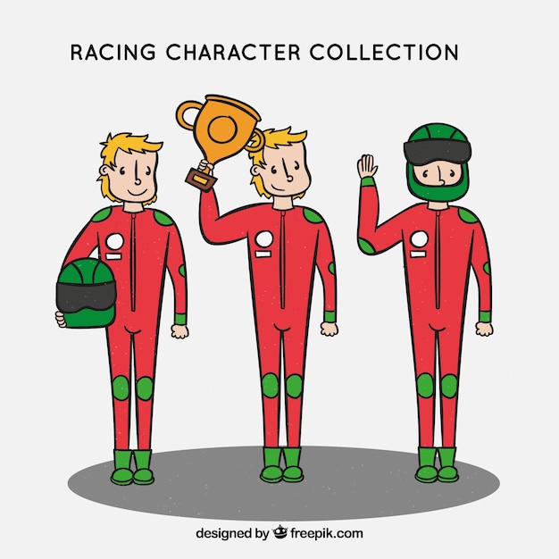 Collection of f1 racing characters