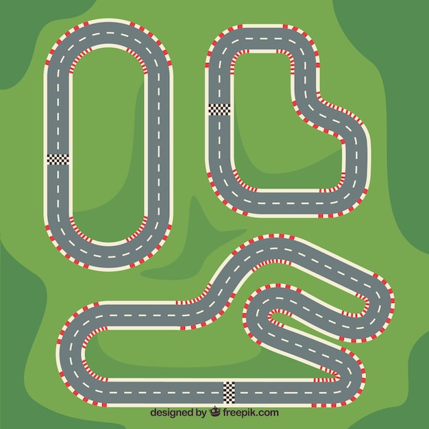 Collection of f1 racing tracks