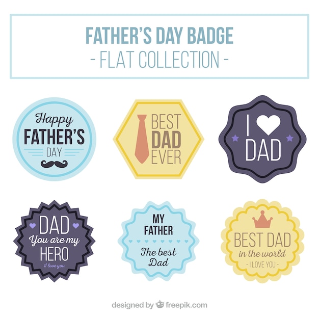 collection-of-father-s-day-stickers-vector-free-download