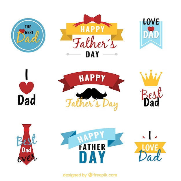 collection-of-father-s-day-stickers-vector-free-download