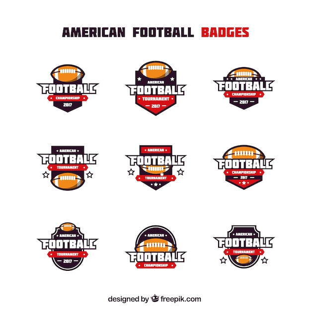 Collection of football badges Vector | Free Download