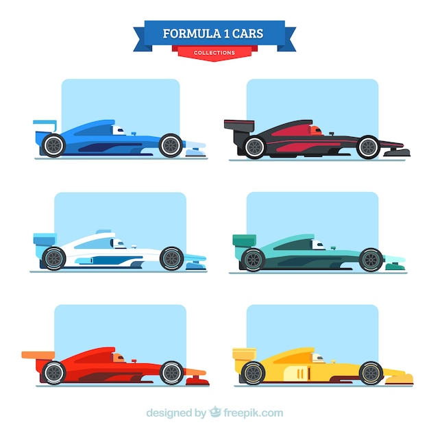 Collection of formula 1 cars