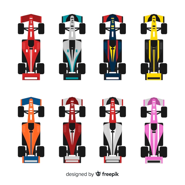 Collection of formula 1 cars