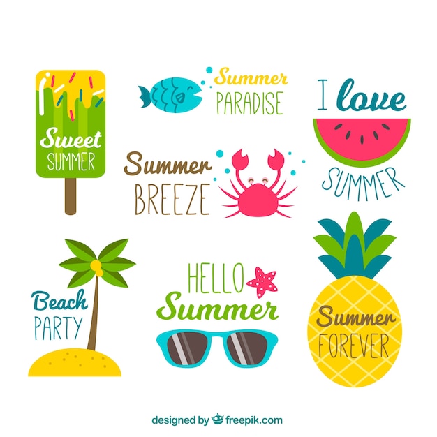 collection of funny summer stickers_23 2147623581