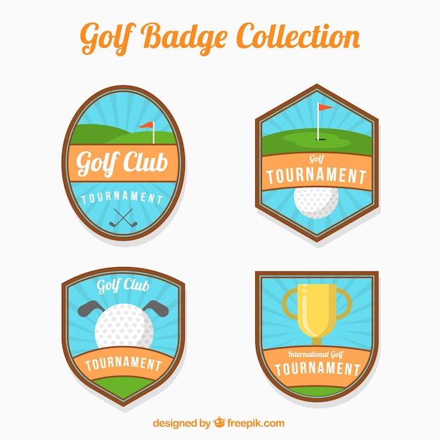 Collection of golf badges