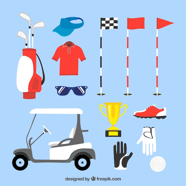 Collection of golf elements