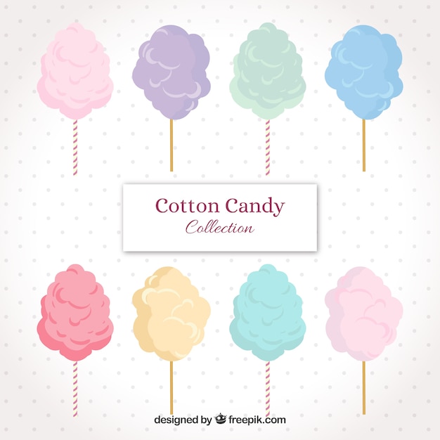 Collection of hand drawn candy cottons