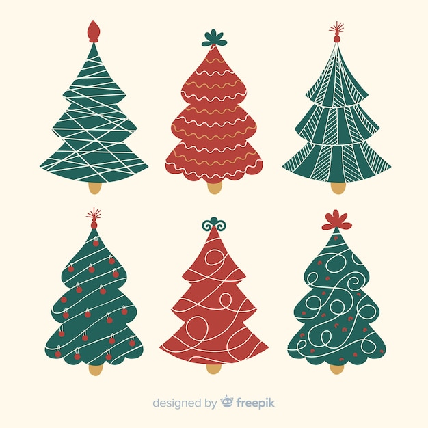 【2way】手描きクリスマスツリーの電球ネックレス＆キーホルダー