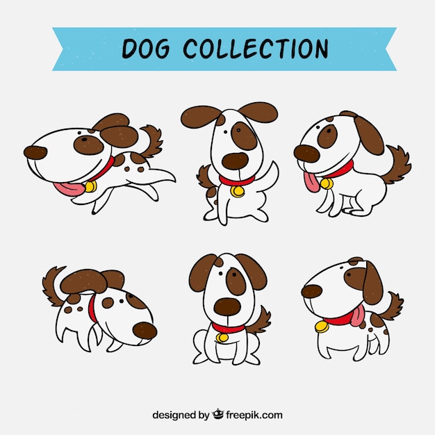 Collection of hand drawn dogs