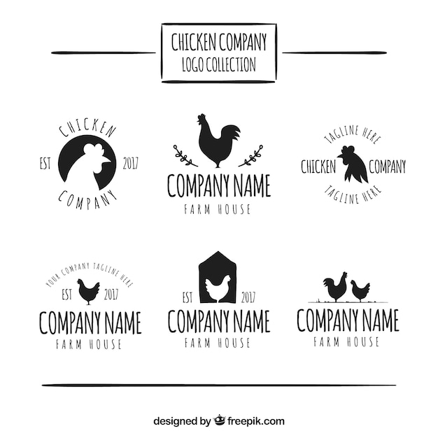 Download Vector Collection Of Chicken Logos With Orange Details