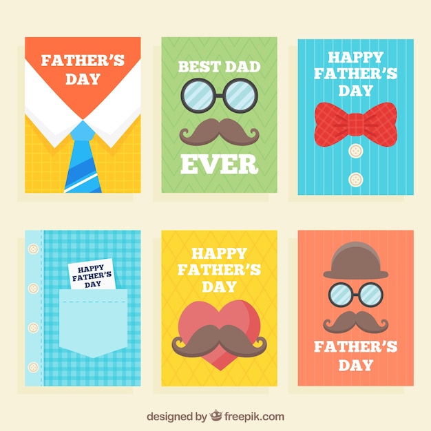 Collection of happy father\'s day cards
