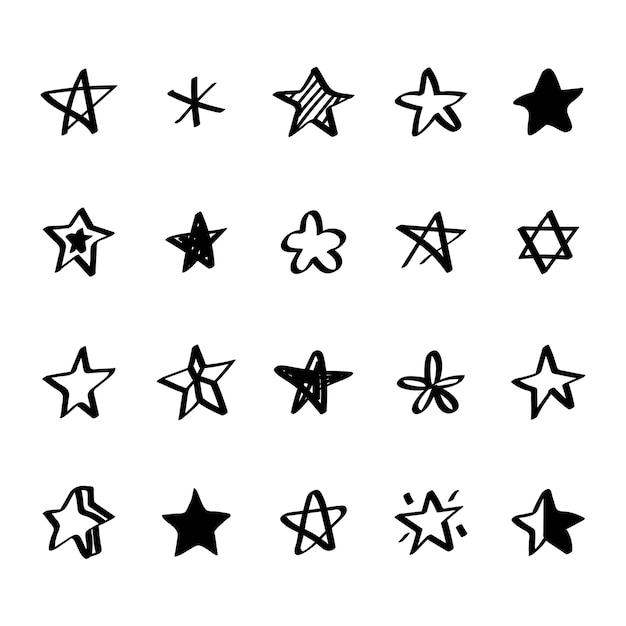 Download Star Doodle Vectors, Photos and PSD files | Free Download