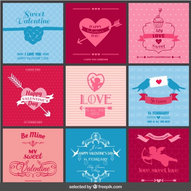 Collection of love cards