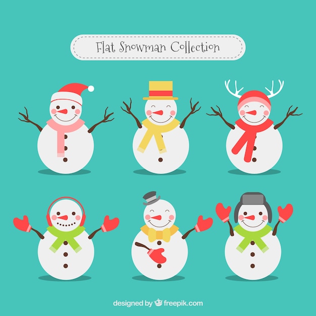 Collection of lovely snowman