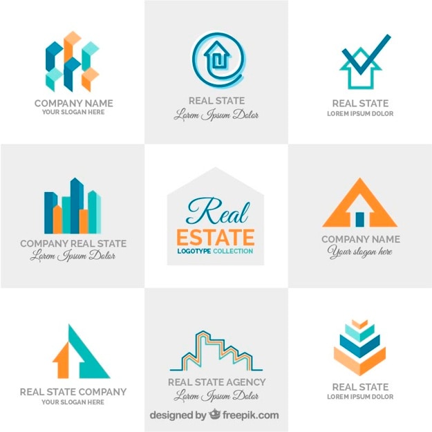 Collection of modern abstract real estate
logo