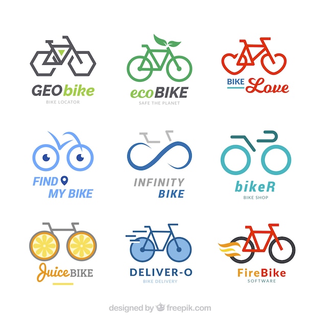 Collection of modern bicycle logos