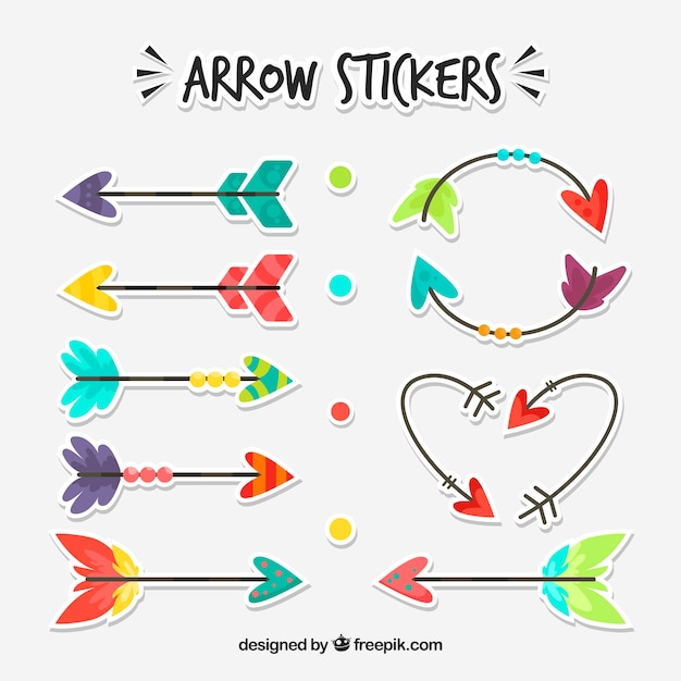 Collection Of Nice Decorative Arrow Stickers Vector Free Download 4096