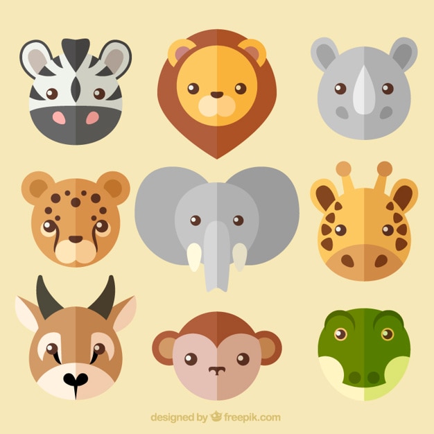 Collection of nice wild animal avatar