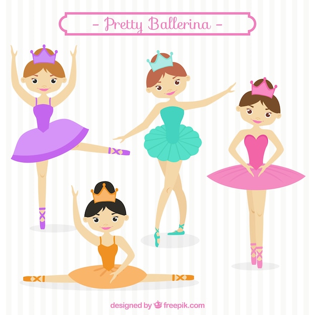 Collection of pretty ballerina