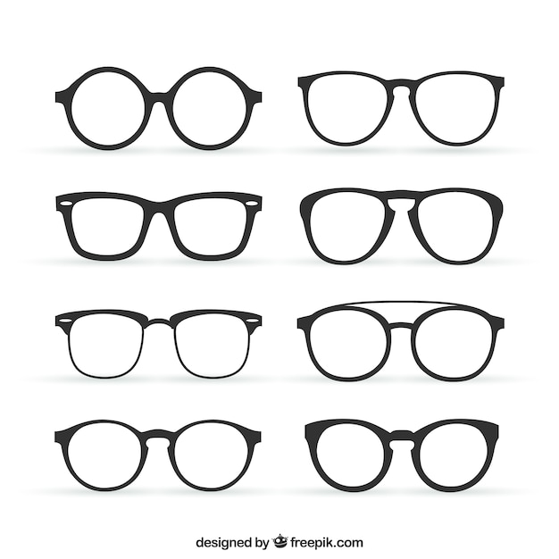 無料のベクター レトロなメガネのコレクション