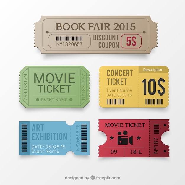Collection of retro tickets