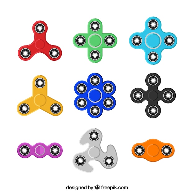 Collection of spinners of different type