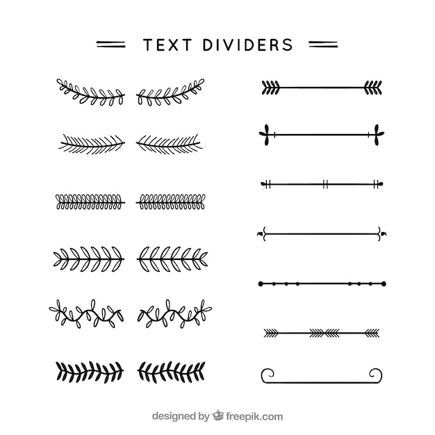Collection of text dividers Vector | Free Download