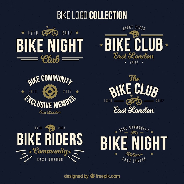Collection of vintage bicycle logos