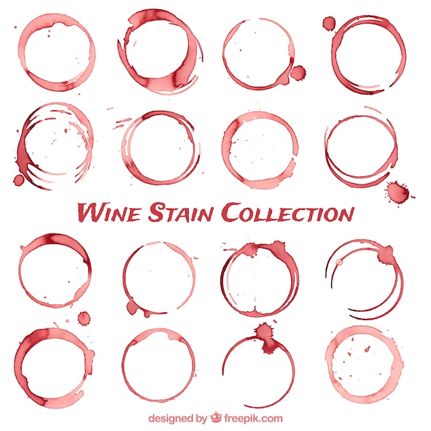 Collection of wine stains