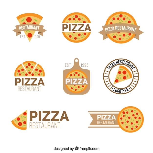 Download Free Collection Of Pizzeria Logos Free Vector Use our free logo maker to create a logo and build your brand. Put your logo on business cards, promotional products, or your website for brand visibility.