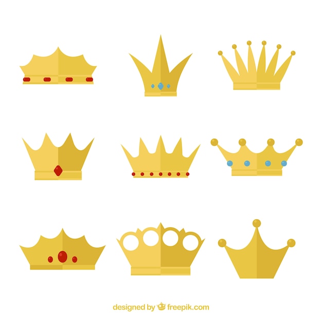 Download Free Collection Of Queen S Crowns With Flat Design Free Vector Use our free logo maker to create a logo and build your brand. Put your logo on business cards, promotional products, or your website for brand visibility.