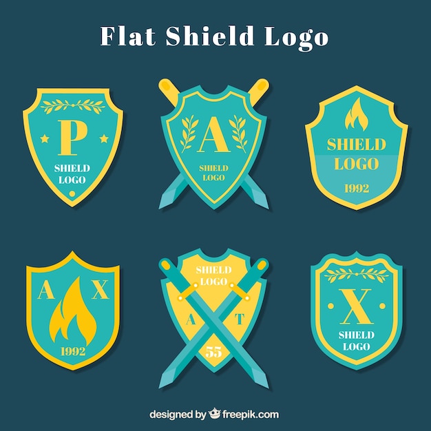 Free Vector | Collection of shield logo