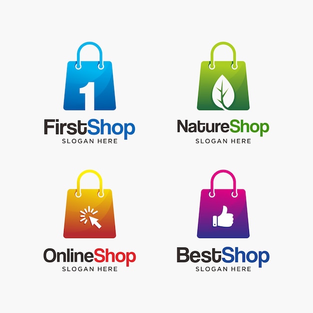 Download Design Online Shop Logo Template PSD - Free PSD Mockup Templates