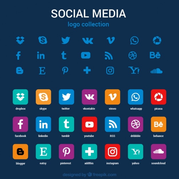 Premium Vector | Collection of social media icons