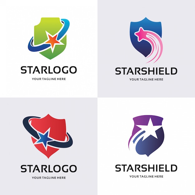 Download Free Collection Of Star Shield Logo Designs Template Premium Vector Use our free logo maker to create a logo and build your brand. Put your logo on business cards, promotional products, or your website for brand visibility.