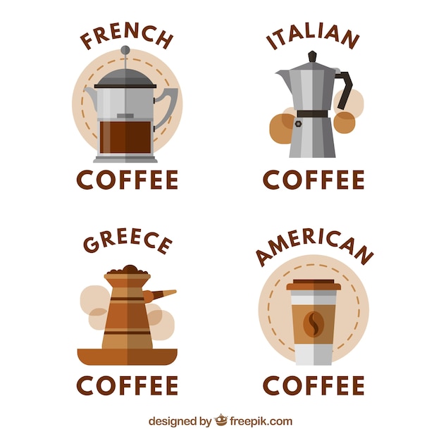 Download Free Collection Of Stickers With Different Types Of Coffee Maker Free Use our free logo maker to create a logo and build your brand. Put your logo on business cards, promotional products, or your website for brand visibility.