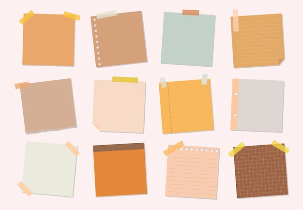 Collection Of Sticky Note Illustrations Free Vector On Freepik