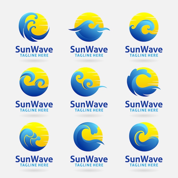 Download Free Collection Of Sun Wave Logo Premium Vector Use our free logo maker to create a logo and build your brand. Put your logo on business cards, promotional products, or your website for brand visibility.