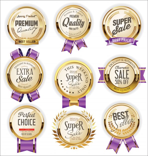 Premium Vector | A collection of various badges and labels