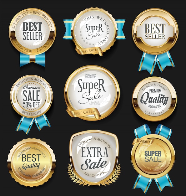 Premium Vector | A collection of various badges and labels