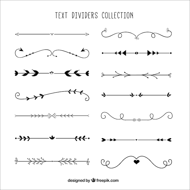 Free Vector | Collection of vintage elegant ornament