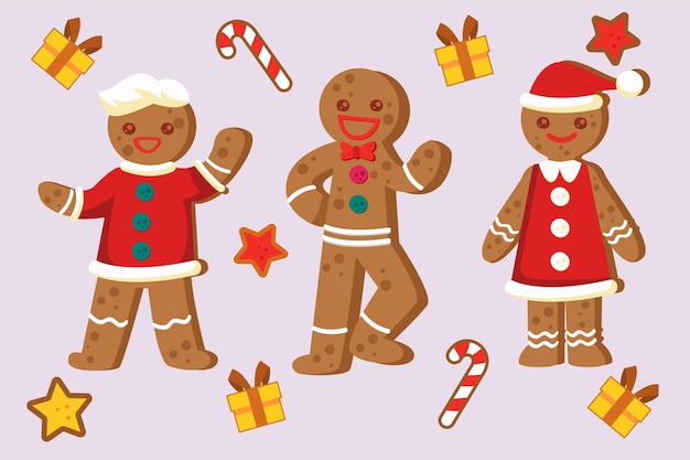 free-vector-collection-of-vintage-gingerbread-cookies