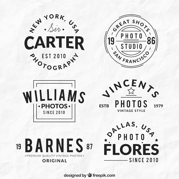 Download Free Collection Of Vintage Photography Logo Free Vector Use our free logo maker to create a logo and build your brand. Put your logo on business cards, promotional products, or your website for brand visibility.