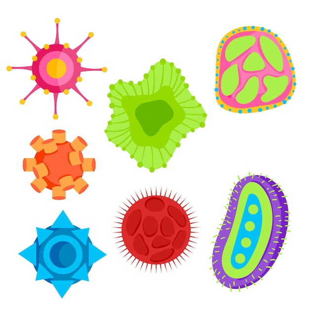 Free Vector | Collection of virus in flat design