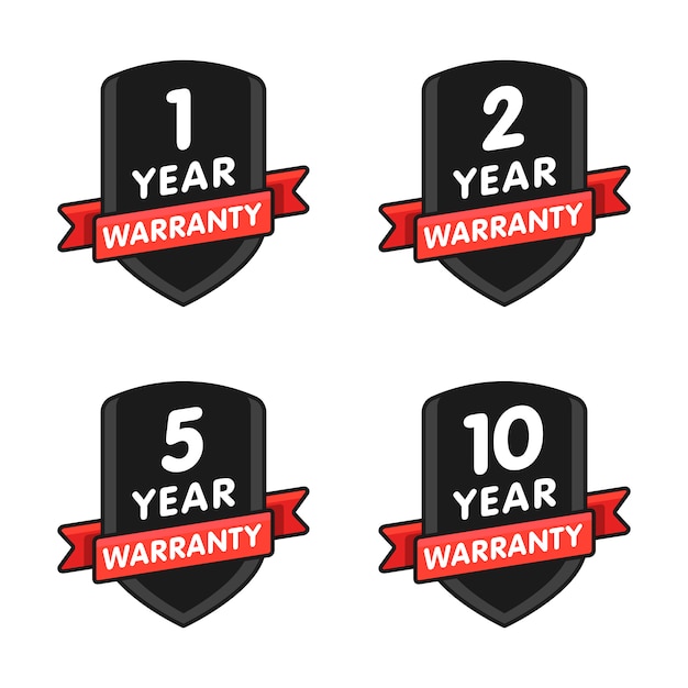 Premium Vector | Collection of warranty badges