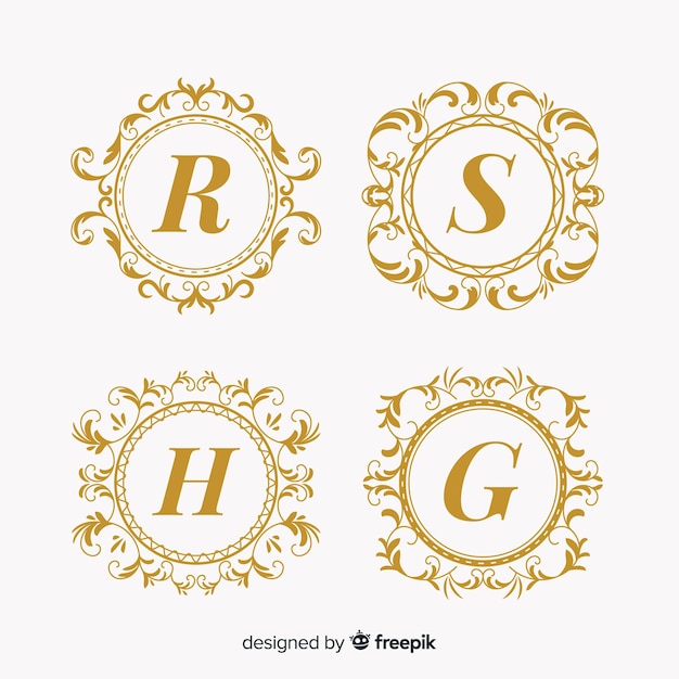 Download Collection of wedding monogram logos Vector | Free Download