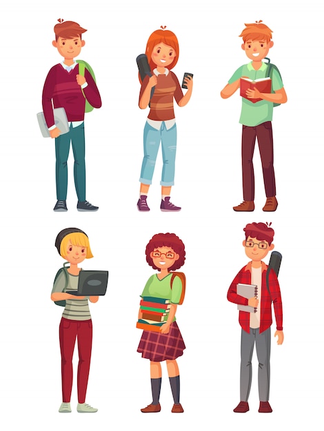 Download College students Vector | Premium Download